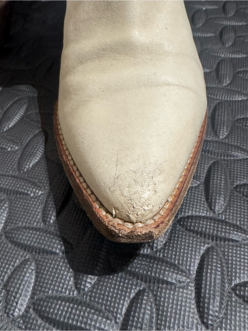 Steve Madden Women’s White Leather Western Cowboy Boots Size 38 Embroidered - Picture 5 of 12